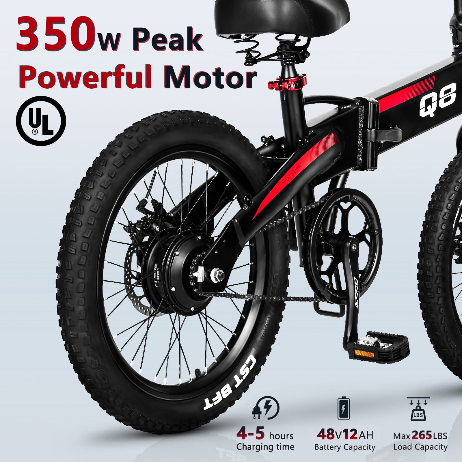 APYEAR Electric Bike for Adults,20" Folding Ebike,20+ Miles,48V Battery,20Mph,500W Peak Electric Bicycles