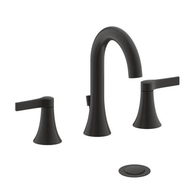 Ultra Faucets UF56607 Matte Black Nita Collection Two-Handle Widespread Lavatory Faucet