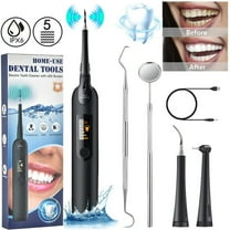 Plaque Remover for Teeth,Ultrasonic Plaque Remover for Teeth Remover with USB Charging and Adjustable Modes,Professional Teeth Cleaner for Home Use,Dental Calculus Remover Teeth Cleaning Kit(Black)