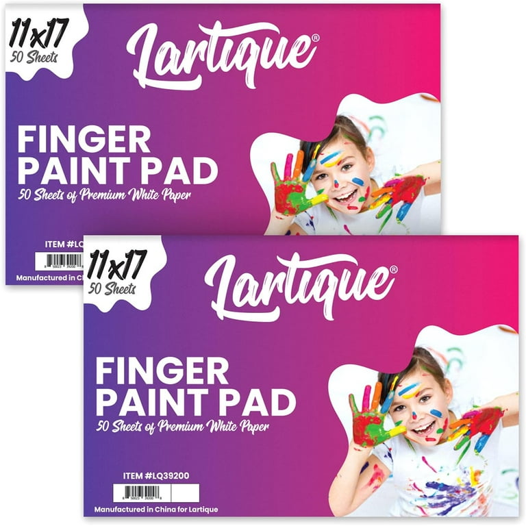 Lartique finger paint paper pad, 11x17 Finger paint pads for kids, 50  Sheets painting paper, 2 Pack