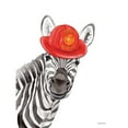 thumbnail image 3 of Nieman, Rachel 15x18 Black Modern Framed Museum Art Print Titled - Firefighter Zebra, 3 of 5
