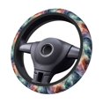 thumbnail image 6 of Lsque Ink Style Wave Dragon Ultra Soft Car Steering Wheel Cover for Women, Standard 15 inch Size for Truck Van SUV Auto, 6 of 8