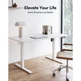 thumbnail image 2 of DESINO 63"x28" Electric Standing Desk, Height Adjustable Sit Stand Desk with Memory Presets, Ergonomic Home Office Desk, Anti-Collision Smart Lift Table, White, 2 of 9