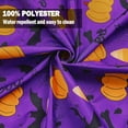 thumbnail image 4 of Halloween Round Tablecloth 60 Inch Boo Purple Table Cover Pumpkin Bat Themed Waterproof Wipeable Table Cloth for Party Picnic Kitchen Home Decoration, 4 of 6