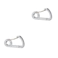 thumbnail image 1 of Soidarity Clips de mosquetón Amplia aplicación Superficie lisa Mosquetón fácil de transportar Buena estabilidad dimensional para exteriores Plata 2piezas Soidarity CBP205779, 1 of 6