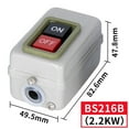 thumbnail image 1 of 220/380V Push switch copper point power switch push starter BS230B BS216B BS211B, 1 of 9