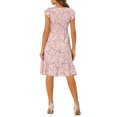 thumbnail image 3 of MODA NOVA Juniors Summer Sundresses Floral Smocked Fit and Flare Midi Dress, 3 of 6