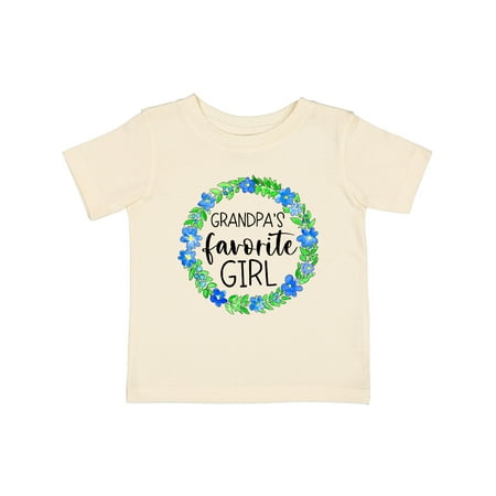 

Inktastic Grandpa s Favorite Girl Blue Flower Wreath Gift Baby Girl T-Shirt