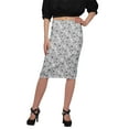 thumbnail image 1 of Moomaya Jupe Imprimée Longueur Genou pour Femmes Grande Taille Jupe en Poly Spandex, 1 of 6