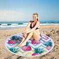 thumbnail image 6 of Oversize Round Mandala Beach Towel Blanket, Circle Microfiber Bohemian Boho Quick Dry Super Water Absorbent Towel, Hippy Gypsy Yoga Mat Picnic Table Mediation Throw Tapestry with Tassel Ultra,60", 6 of 6