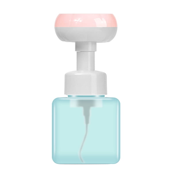 Naiovety Botella de espuma con cabeza de flor, dispensador vacío de 250ml, botella dispensadora portátil de viaje con cabezal de 250ml Suministros de limpieza para el hogar azul Tipo B