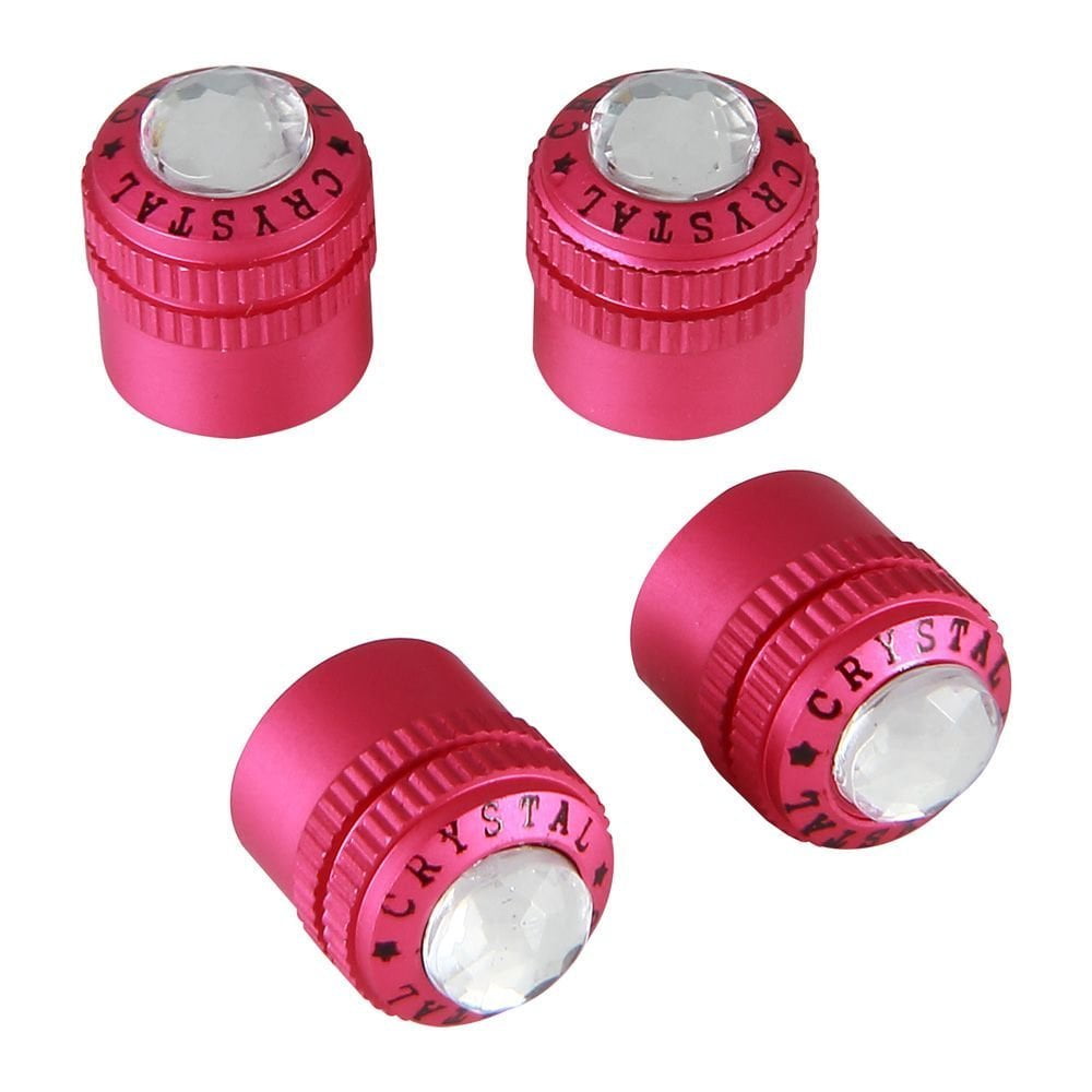 Tire Valve Stem Caps, Air Decorative Pink Anodized Tire Valve Caps