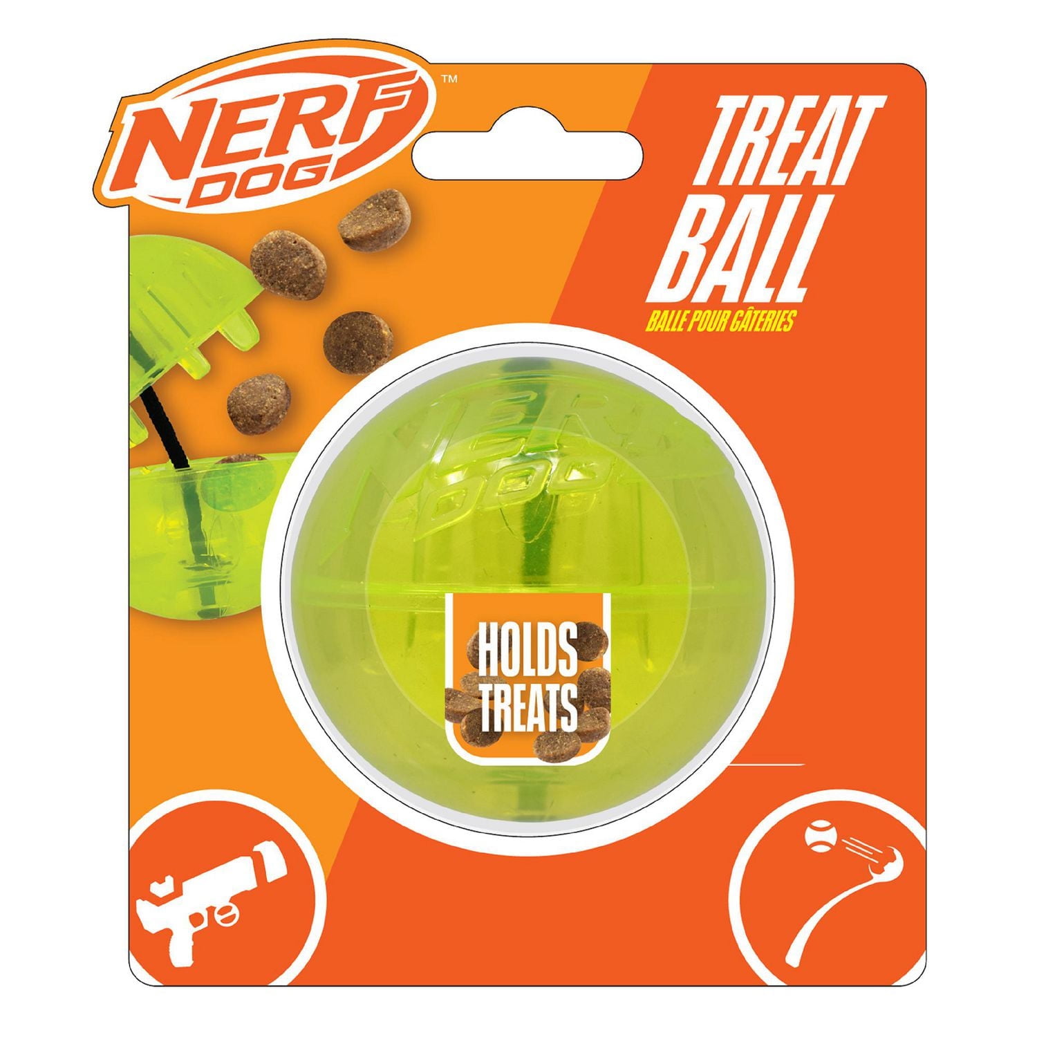 NERF Dog TPR Bungee Treat Ball Dog Toy 2.5in