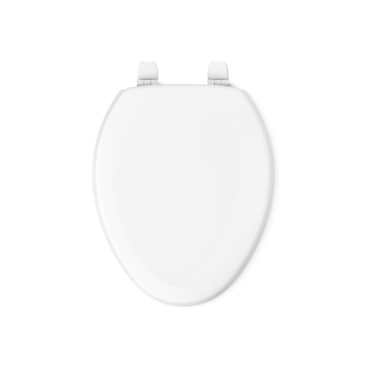 Stonewood Elongated Toilet Seat for Standard Toilets with Color-Matched Plastic Hinges Durable Comfortable Bathroom Accessory White