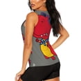 thumbnail image 3 of Haiem Dinosaur Super Hero Cartoon Workout Tank Tops for Women, Athletic Sports Slim-Fit Tank Tops, Compression Sleeveless Dry Fit Shirts,Athletic Shirt-Small, 3 of 9