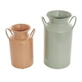 thumbnail image 6 of DecMode 10", 8"H Jug Multi Colored Metal Vase with Handles, Set of 2, 6 of 10
