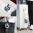 thumbnail image 6 of Christmas Sled 2Pcs PU Leather Round Luggage Tags with Privacy Cover and Name ID Tag for Suitcase, Handbags, Backpacks, School Bags, 6 of 6