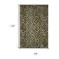 thumbnail image 4 of 8' X 10' Black and Gold Leopard Print Shag Handmade Non Skid Area Rug, 4 of 10