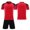 Watermelon Red, variant on Custom Football Kit Set for Adult and Child, Name Number Team Logo DIY Family Match Personalized Jersey Shirt Shorts Set, Dad and Son Matching Outfits White XXXXS