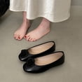 thumbnail image 2 of hoksml Women Round Toe Ballet Flats, Fabric Flower Decor PU Upper Slip On Casual Dress Flat Shoes, 2 of 9