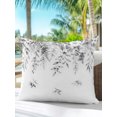thumbnail image 5 of Outdoor Pillows Waterproof, Grey Eucalyptus Leaf Bedding Throw Pillows with Insert for Couch Sofa Bed, Rustic Floral Summer Vintage Botanical 16x16 Inch Pillowcases Decorative Patio Pillow Set of 1, 5 of 7
