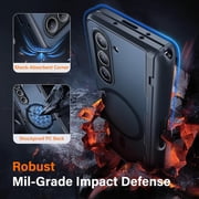 For Samsung Galaxy Z Fold 5 Case [Compatible with Magsafe], [Built-in Kickstand & Hinge Protection & Screen Protector] Full Body Shockproof Phone Case for Z Fold5 with S Pen Slot, Privacy Black