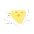 thumbnail image 4 of Llavero de queso de peluche adorable para mochilas, llavero con dije suave y esponjoso, colgante divertido de queso de peluche, llavero decorativo suave y esponjoso, 4 of 7