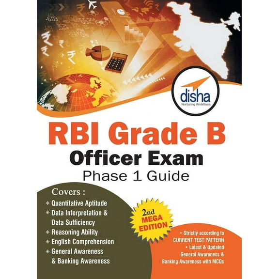 RBI Grade B Officer Exam Phase 1 Guide 2nd Mega Edition, (Paperback)