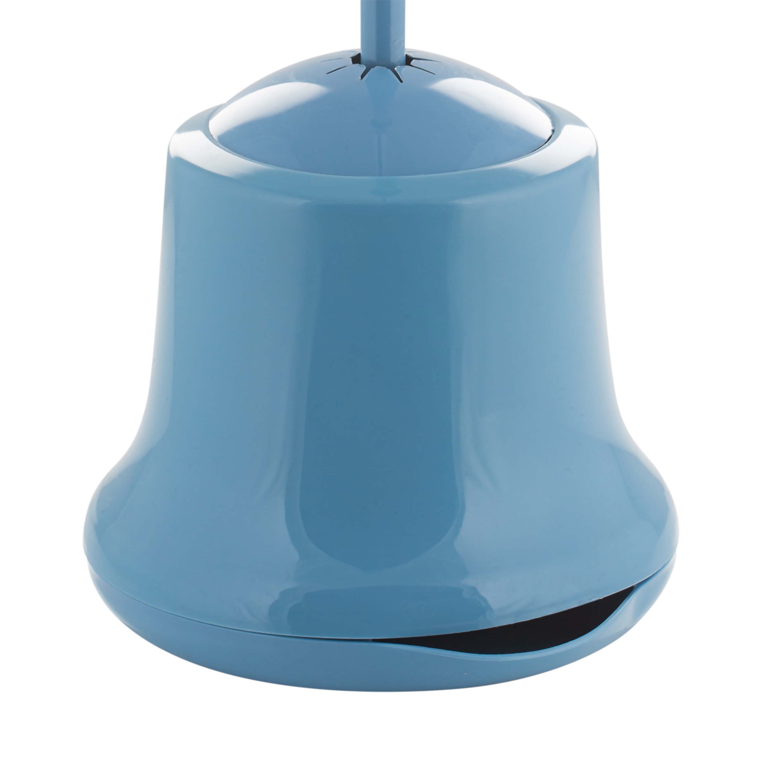 Bath Bliss Toilet Brush and Holder with Vented Base, Blue