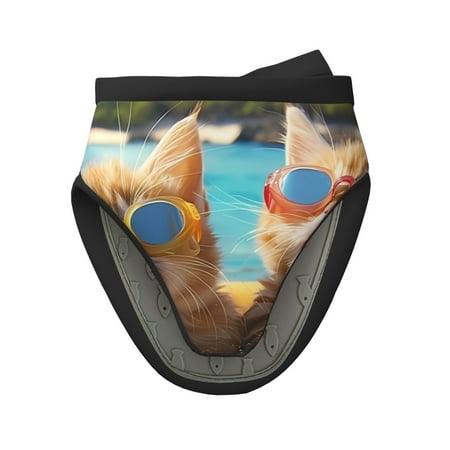 

Lukts Sunglasses Beach Kittens for Silicone Oven Mitts Heat Resistant Silicone Potholders Mini Oven Mitts Oven Glove Kitchen Mittens Pinch Mitts Cooking Mitts