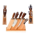 thumbnail image 3 of TUO Cutlery Knife Set with Wooden Block, Honing Steel and Shears-Forged HC German Steel X50CrMoV15 with Pakkawood Handle - Fiery Series 8pcs Knives Set, 3 of 7