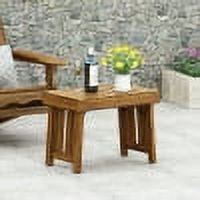 Euroco Foldable Acacia Wood Outdoor Side Table with Slatted Top, No Assembly Required