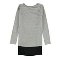 thumbnail image 2 of Bar Iii Womens Crossover Tunic Blouse, 2 of 2