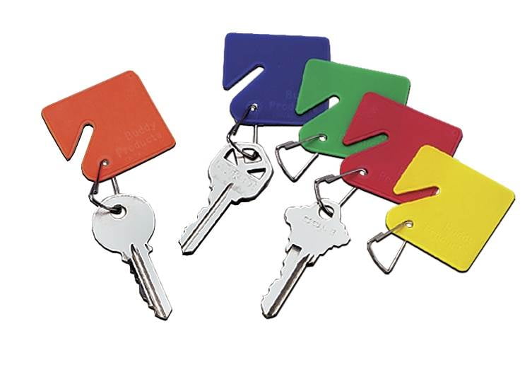 15 Assorted Color Plastic Key Tags