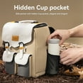 thumbnail image 4 of Cwatcun D171 DSLR Camera Backpack with Customizable Partition Storage, Quick Side Access, Dual Large-Capacity Front Pockets, Hidden Cup Holder & Trolley Case Strap - 420D Washed Twill, 31x26.5x15cm,, 4 of 6