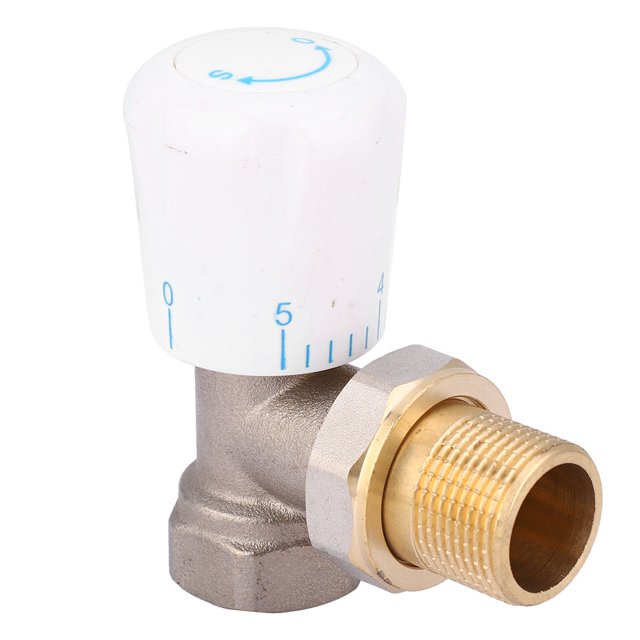 Válvula termostática de latón tipo curva PPR, rosca macho BSPP, DN20/3/4 pulgadas, válvula especial de calefacción para control preciso de temperatura
