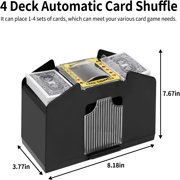BESTSKY 2/4/6 Decks Automatic Card Shuffler USB/Battery Operated Electric Shuffler for Family Party Poker/Blackjack
