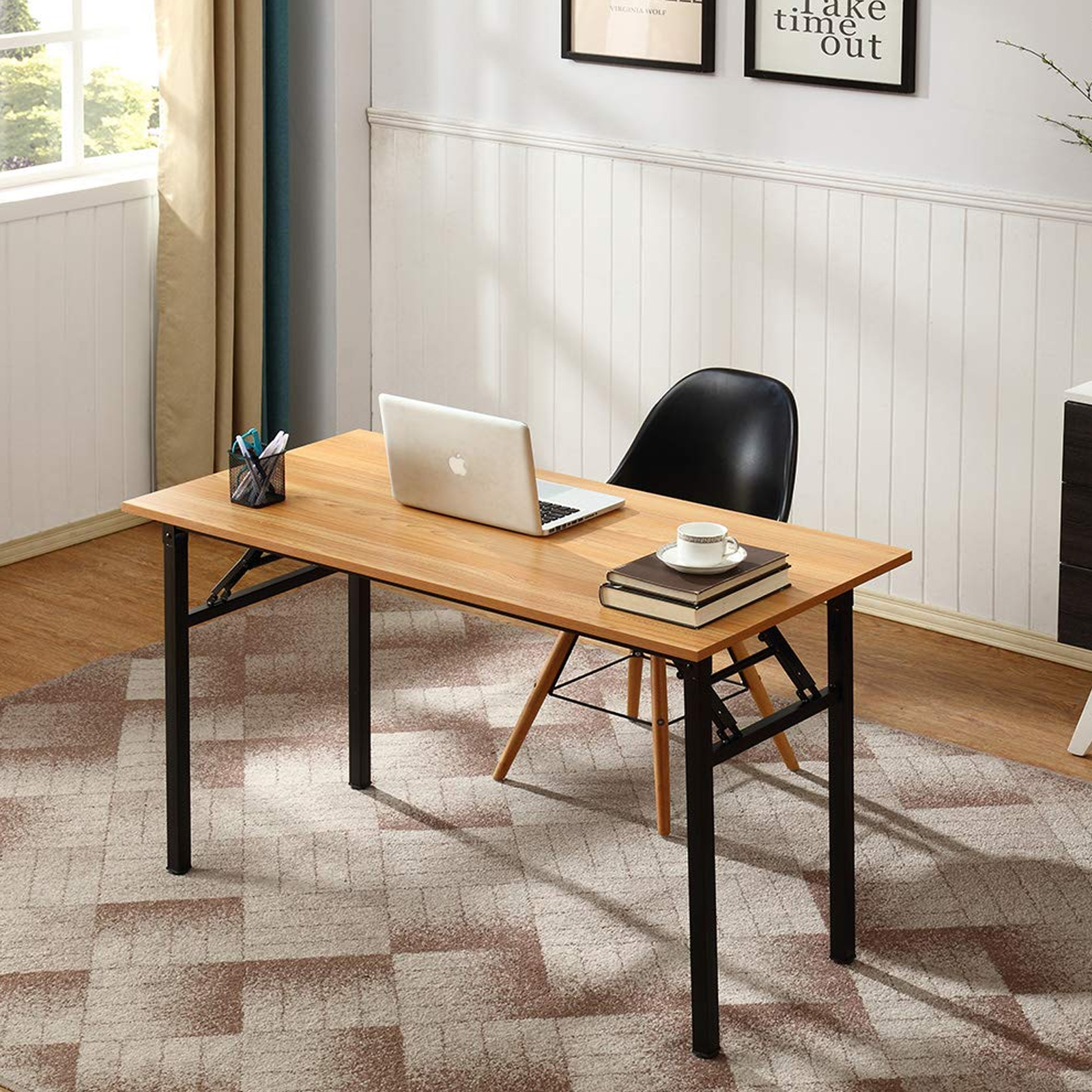 Need Office Computer Desk 47.2L Sturdy and Heavy Duty Folding Laptop