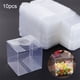 thumbnail image 4 of 1/10/50 cajas de plástico transparente cuadradas para dulces, bolsas de regalo, bolsas para galletas, regalos de boda, suministros festivos para fiestas, 4 of 5
