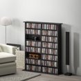 thumbnail image 2 of HOMCOM Media Storage Cabinet 8-Tier DVD Shelf with Adjustable Shelves Black, 2 of 10