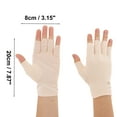 thumbnail image 4 of Unique Bargains 1 Pair Anti-slip Sunprotection Half Finger Manicure Gloves Beige, 4 of 6