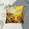 thumbnail image 2 of Leisuo  Throw Pillow Cover Festival Gifts Hand Painting Yellow Sunflowers Autumn Happy Fall Y'all Decorative Home Sofa Chair Car Lumbar Throw Pillow Case Cushion Cover, 2 of 5