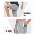 thumbnail image 5 of NORTHYARD Men's Workout Shorts 7 Inch Breathable Athletic Running Hiking Shorts Lightgrey L, 5 of 8
