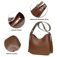 thumbnail image 6 of Adibosy Shoulder Bags for Women Fashion Crossbody Bag Cute Hobo Tote Handbag Purse with Zipper Closure Brown, 6 of 6