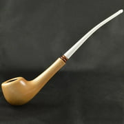 7.87" Ladies long wooden white smoking pipe. WORLDWIDE shipping.
