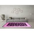 thumbnail image 3 of Ahgly Company Indoor Round Oriental Pink Industrial Area Rugs, 3' Round, 3 of 4