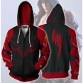 thumbnail image 1 of cardigan à Capuche avec Fermeture Éclair et Impression Numérique 3D Populaire Automne et Hiver, 1 of 3