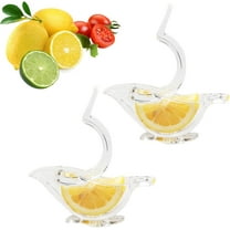 i Kito Lemon Slice Squeezer, Lemon Press Hand Juicer, Tabletop Lemon Presser 2pc Clear