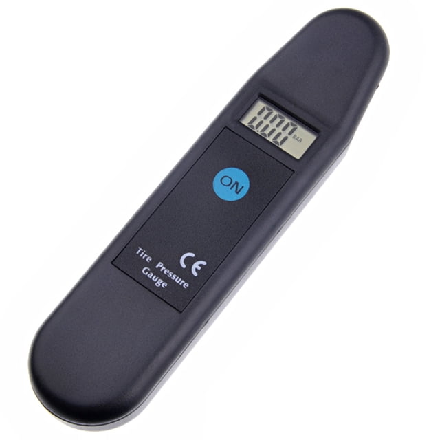 Medidor de presión de aire para neumáticos con pantalla LCD digital electrónica, 5-150 PSI, herramienta de prueba para autos, motocicletas y camiones, agarre antideslizante (negro)