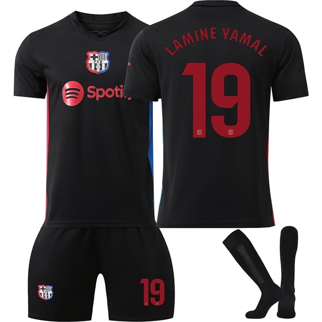 2425 Barcelona Away Jersey 19 Yamal 9 Lewandowski Children And Adults Copy Player Name Jersey -WEVALLEY